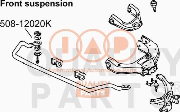 IAP QUALITY PARTS 508-12020K - Лагерна втулка, стабилизатор vvparts.bg