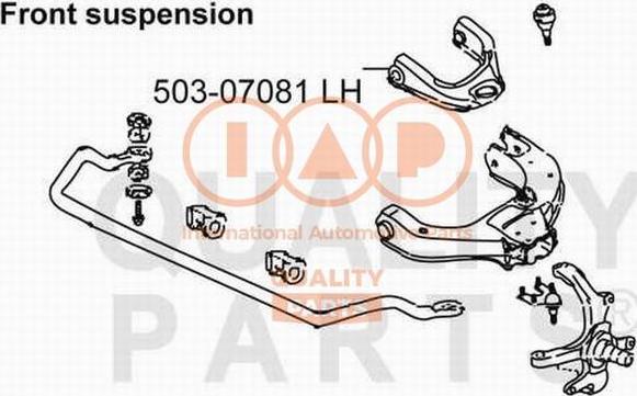 IAP QUALITY PARTS 503-07081 - Носач, окачване на колелата vvparts.bg