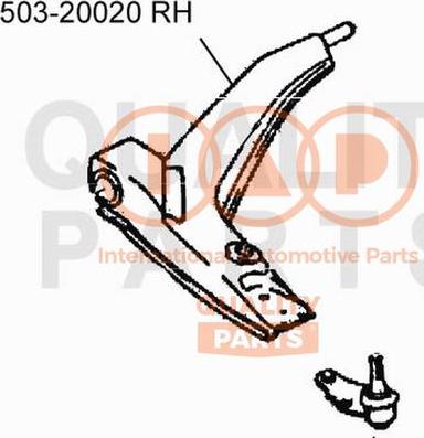 IAP QUALITY PARTS 503-20020 - Носач, окачване на колелата vvparts.bg