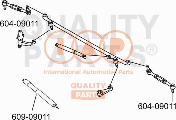 IAP QUALITY PARTS 604-09011 - Накрайник на напречна кормилна щанга vvparts.bg