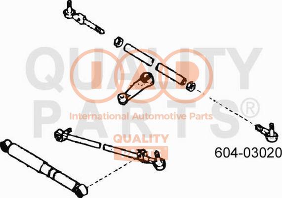 IAP QUALITY PARTS 604-03020 - Накрайник на напречна кормилна щанга vvparts.bg