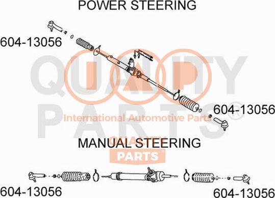 IAP QUALITY PARTS 604-13056 - Накрайник на напречна кормилна щанга vvparts.bg