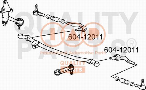 IAP QUALITY PARTS 604-12011 - Накрайник на напречна кормилна щанга vvparts.bg