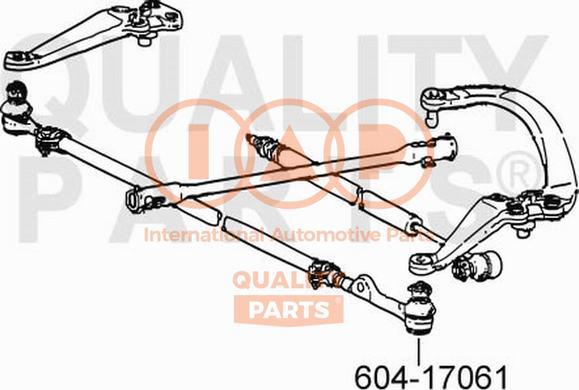 IAP QUALITY PARTS 604-17061 - Накрайник на напречна кормилна щанга vvparts.bg