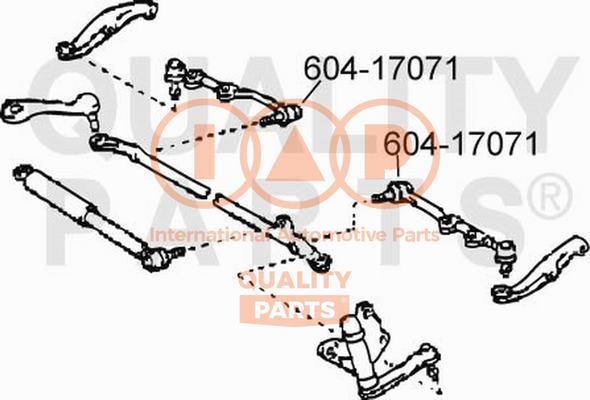 IAP QUALITY PARTS 604-17071 - Накрайник на напречна кормилна щанга vvparts.bg