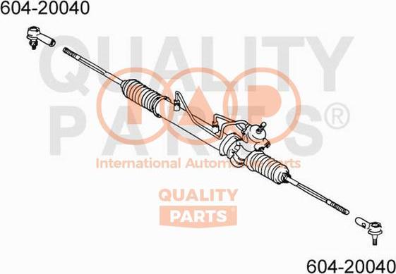 IAP QUALITY PARTS 604-20040 - Накрайник на напречна кормилна щанга vvparts.bg