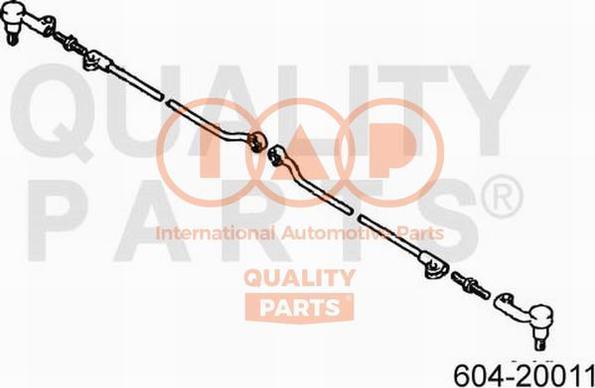 IAP QUALITY PARTS 604-20011 - Накрайник на напречна кормилна щанга vvparts.bg