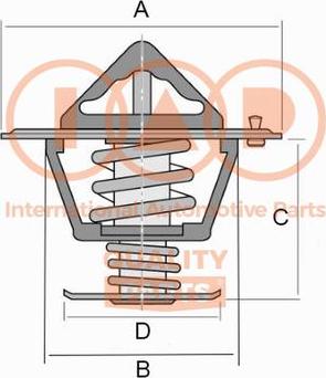 IAP QUALITY PARTS 155-06083 - Термостат, охладителна течност vvparts.bg