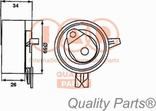 IAP QUALITY PARTS 127-09040 - Обтяжна ролка, ангренаж vvparts.bg