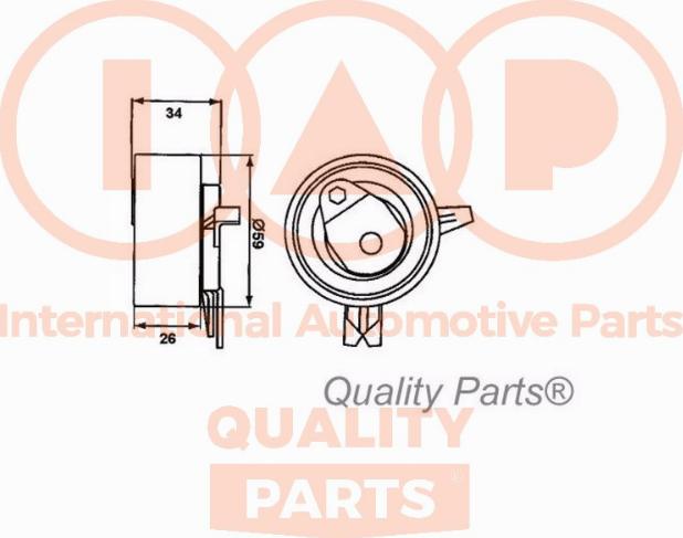 IAP QUALITY PARTS 127-09040 - Обтяжна ролка, ангренаж vvparts.bg