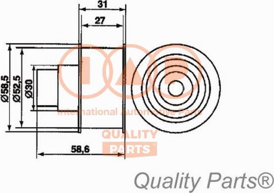 IAP QUALITY PARTS 12709041 - Обтяжна ролка, ангренаж vvparts.bg