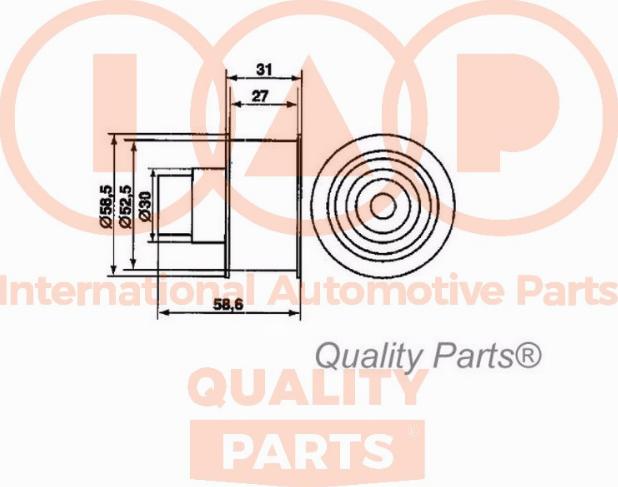 IAP QUALITY PARTS 12709041 - Обтяжна ролка, ангренаж vvparts.bg