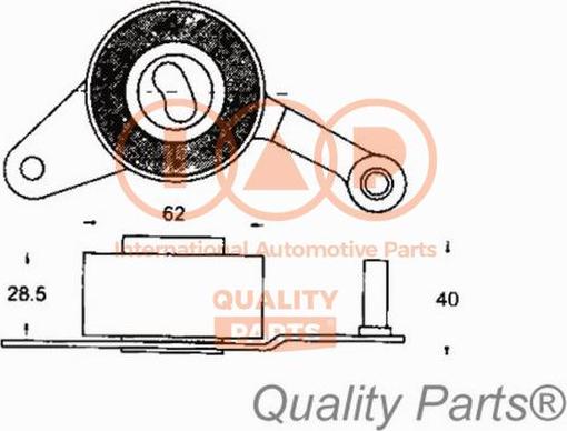 IAP QUALITY PARTS 127-09013 - Обтяжна ролка, ангренаж vvparts.bg