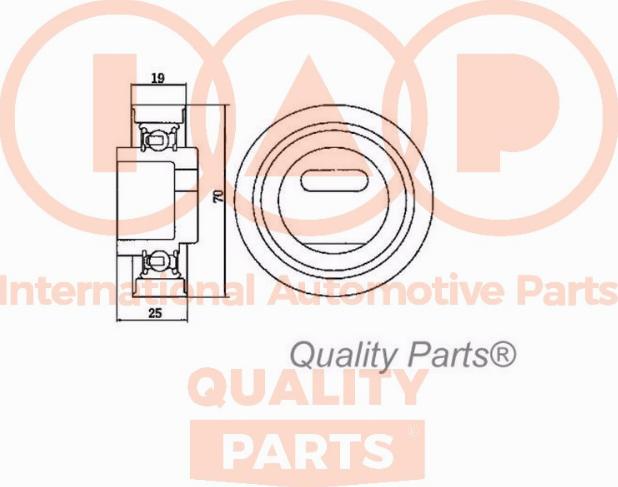 IAP QUALITY PARTS 12706033 - Обтяжна ролка, ангренаж vvparts.bg