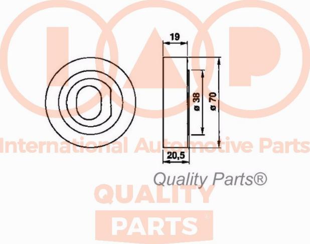 IAP QUALITY PARTS 12706037 - Обтяжна ролка, ангренаж vvparts.bg