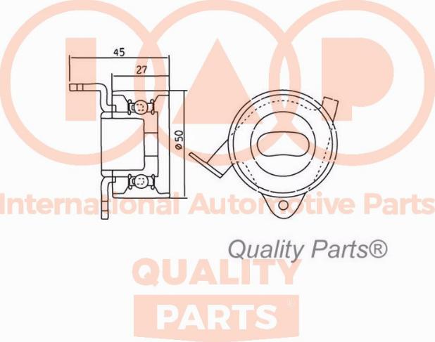 IAP QUALITY PARTS 127-03030 - Обтяжна ролка, ангренаж vvparts.bg