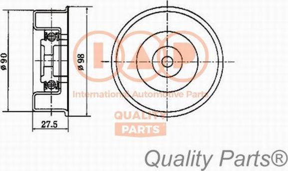 IAP QUALITY PARTS 127-07033 - Обтяжна ролка, ангренаж vvparts.bg