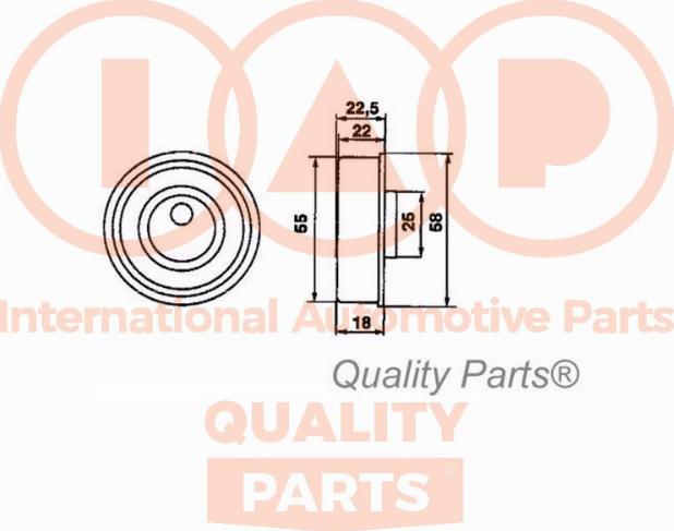 IAP QUALITY PARTS 127-07032 - Обтяжна ролка, ангренаж vvparts.bg