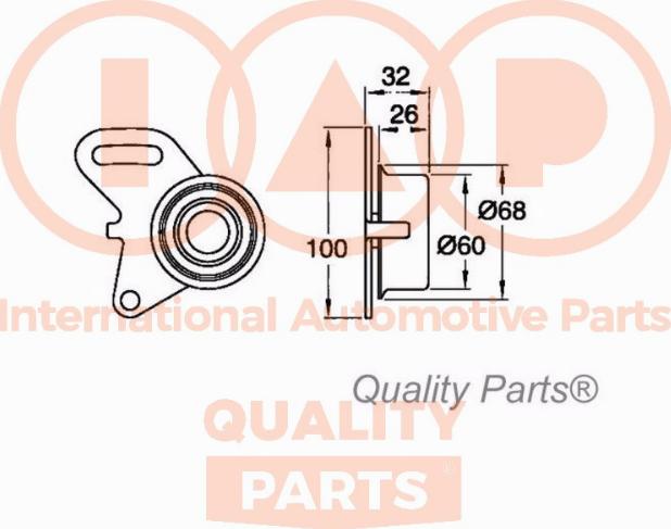 IAP QUALITY PARTS 127-07029 - Обтяжна ролка, ангренаж vvparts.bg