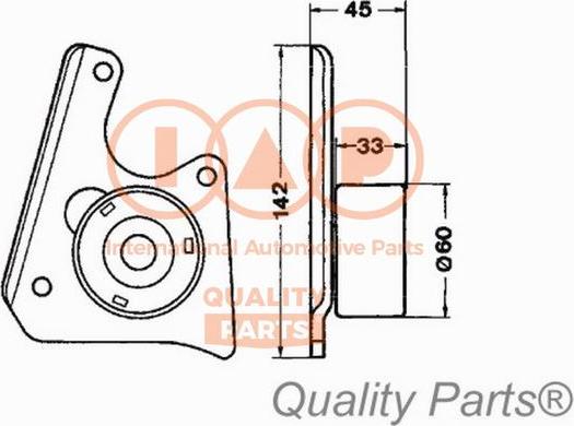 IAP QUALITY PARTS 127-07025 - Обтяжна ролка, ангренаж vvparts.bg