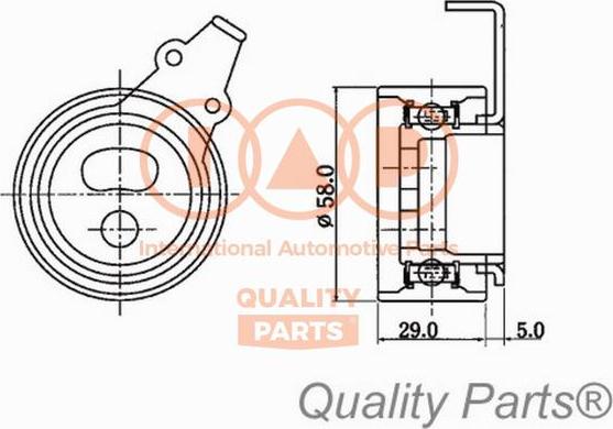 IAP QUALITY PARTS 12719010 - Обтяжна ролка, ангренаж vvparts.bg