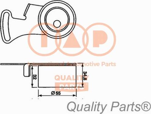 IAP QUALITY PARTS 12714070 - Обтяжна ролка, ангренаж vvparts.bg