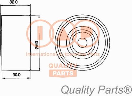 IAP QUALITY PARTS 127-11053 - Обтяжна ролка, ангренаж vvparts.bg