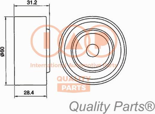 IAP QUALITY PARTS 12711052 - Обтяжна ролка, ангренаж vvparts.bg