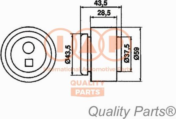 IAP QUALITY PARTS 12713092 - Обтяжна ролка, ангренаж vvparts.bg