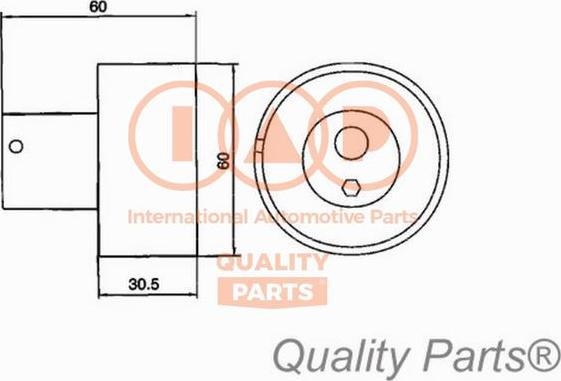 IAP QUALITY PARTS 12713045 - Обтяжна ролка, ангренаж vvparts.bg