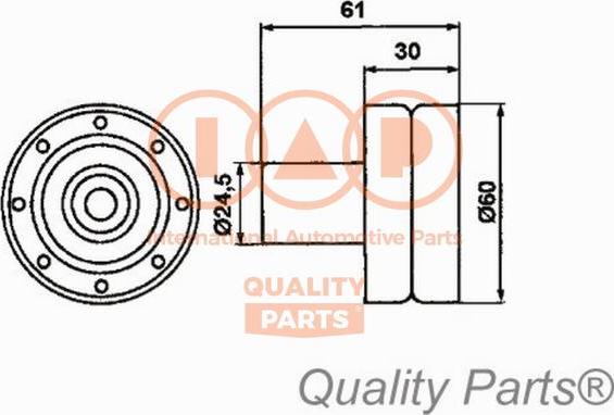 IAP QUALITY PARTS 12713085 - Обтяжна ролка, ангренаж vvparts.bg