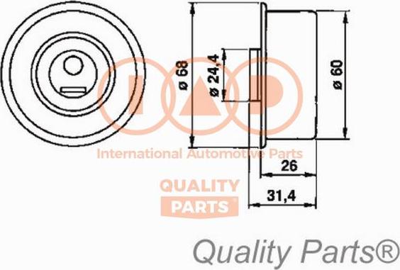 IAP QUALITY PARTS 12713082 - Обтяжна ролка, ангренаж vvparts.bg