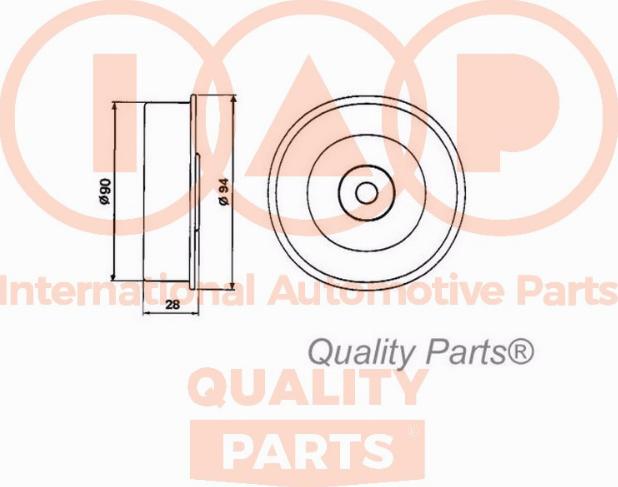 IAP QUALITY PARTS 12712041 - Обтяжна ролка, ангренаж vvparts.bg