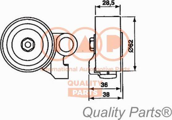 IAP QUALITY PARTS 127-17054 - Обтяжна ролка, ангренаж vvparts.bg