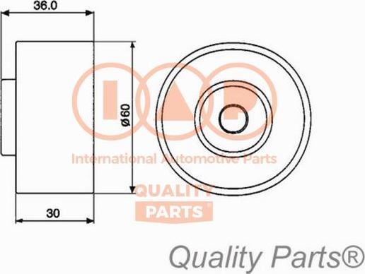 IAP QUALITY PARTS 12717051 - Обтяжна ролка, ангренаж vvparts.bg