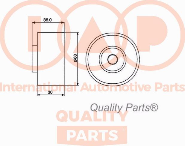 IAP QUALITY PARTS 12717051 - Обтяжна ролка, ангренаж vvparts.bg