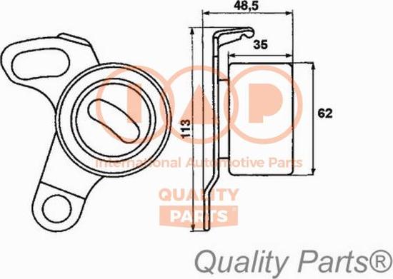 IAP QUALITY PARTS 127-17052 - Обтяжна ролка, ангренаж vvparts.bg