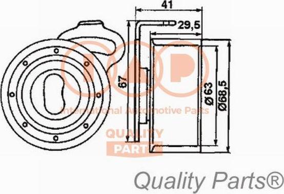 IAP QUALITY PARTS 127-17084 - Обтяжна ролка, ангренаж vvparts.bg