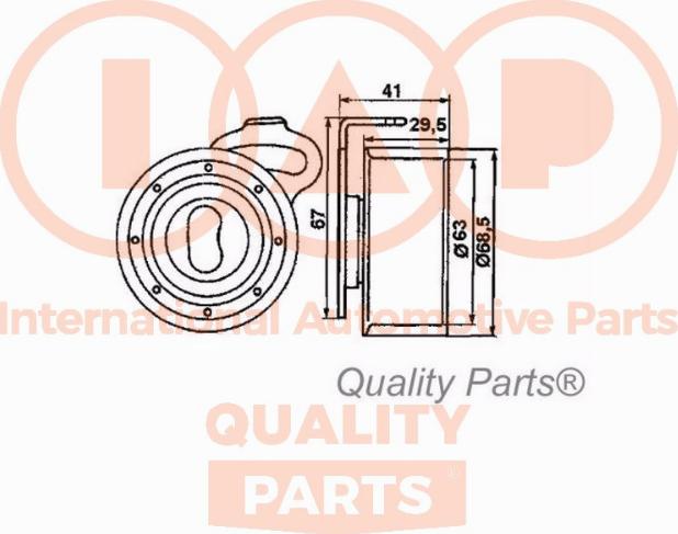 IAP QUALITY PARTS 127-17084 - Обтяжна ролка, ангренаж vvparts.bg