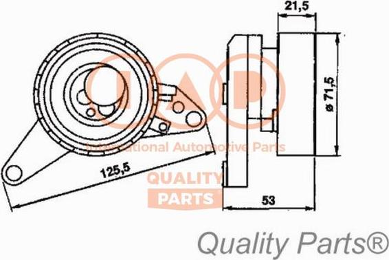 IAP QUALITY PARTS 127-20010 - Обтяжна ролка, ангренаж vvparts.bg