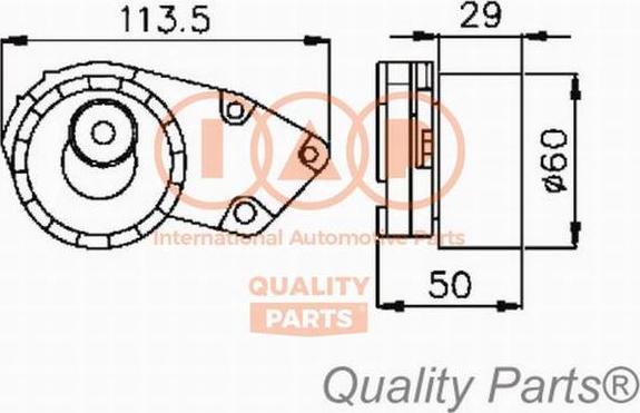 IAP QUALITY PARTS 127-20030 - Обтяжна ролка, ангренаж vvparts.bg