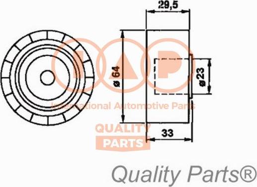 IAP QUALITY PARTS 12720031 - Обтяжна ролка, ангренаж vvparts.bg