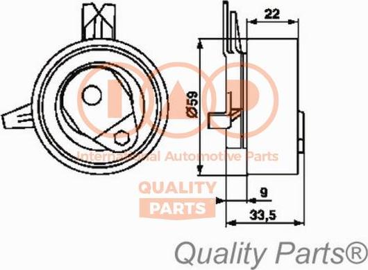 IAP QUALITY PARTS 127-20071 - Обтяжна ролка, ангренаж vvparts.bg