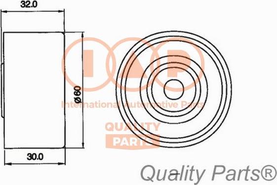 IAP QUALITY PARTS 12721041 - Обтяжна ролка, ангренаж vvparts.bg