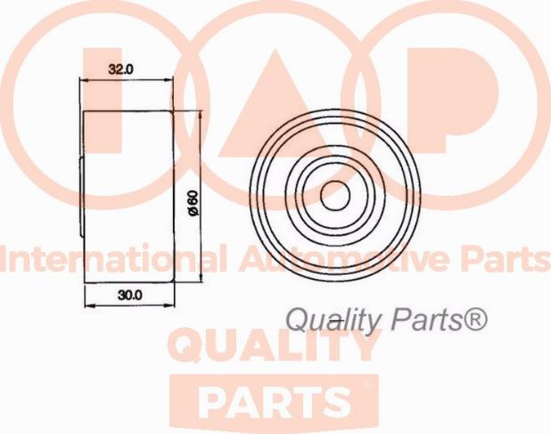 IAP QUALITY PARTS 12721041 - Обтяжна ролка, ангренаж vvparts.bg