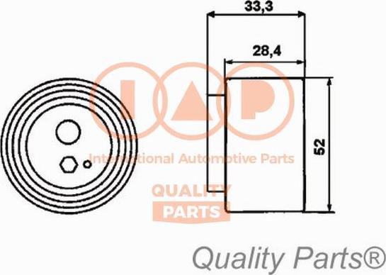 IAP QUALITY PARTS 127-21010 - Обтяжна ролка, ангренаж vvparts.bg