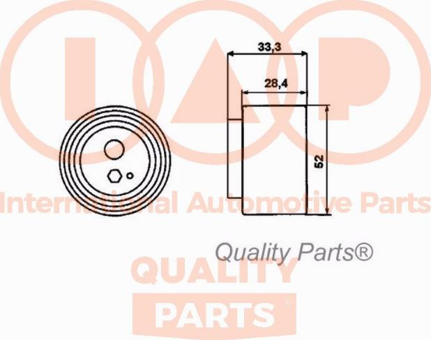 IAP QUALITY PARTS 127-21010 - Обтяжна ролка, ангренаж vvparts.bg