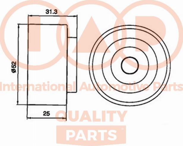 IAP QUALITY PARTS 127-21011 - Обтяжна ролка, ангренаж vvparts.bg