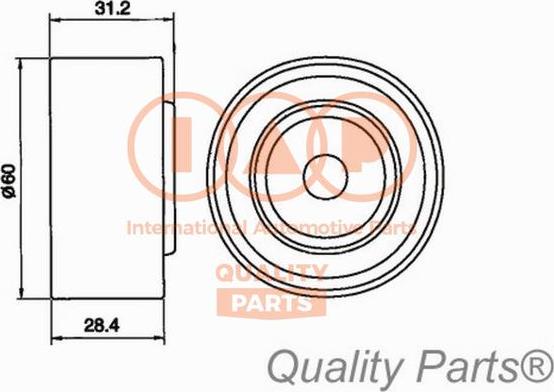 IAP QUALITY PARTS 127-21021 - Обтяжна ролка, ангренаж vvparts.bg