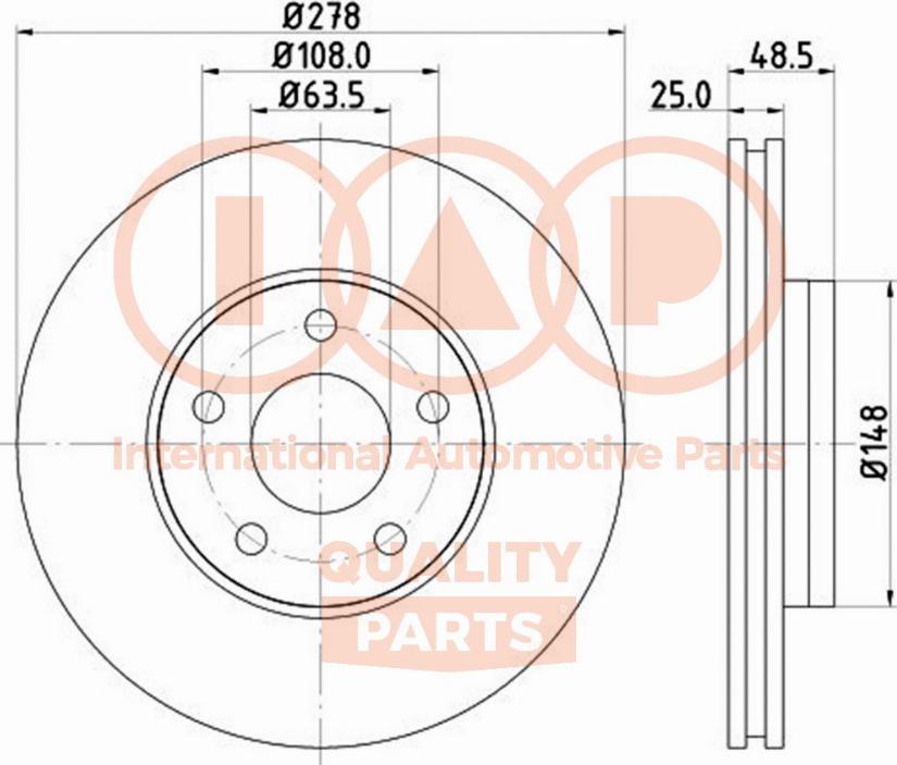 IAP QUALITY PARTS 709-04060 - Спирачен диск vvparts.bg